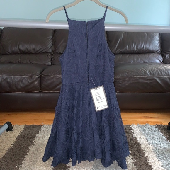 Trixxi Junior’s Navy Blue Party Dress - Picture 3 of 4